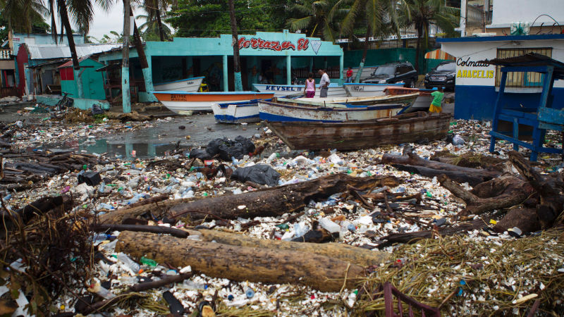 Ruinas en la costa de la ciudad de Santo Domingo, República Domincana. La foto fue tomada el 3 de octubre, antes del impacto del huracán. (Foto: Getty).